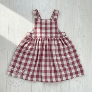 Double gauze/musselin Double sided CHECKS MINI rosewood