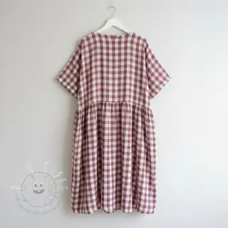 Double gauze/musselin Double sided CHECKS MINI rosewood