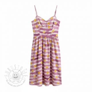 Double gauze/musselin Happy faces blush digital print