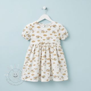 Double gauze/musselin Helicopters off white