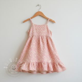 Double gauze/musselin JACQUARD Dots pink