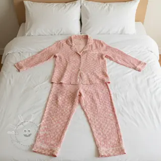 Double gauze/musselin JACQUARD Dots pink