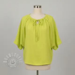 Double gauze/musselin NEON YELLOW ORGANIC