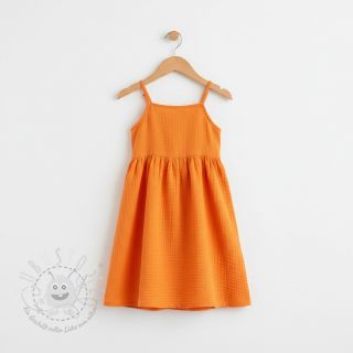 Double gauze/musselin NEON ORANGE ORGANIC