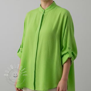 Double gauze/musselin NEON LIME ORGANIC