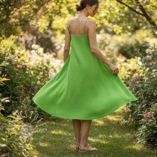 Double gauze/musselin NEON LIME ORGANIC