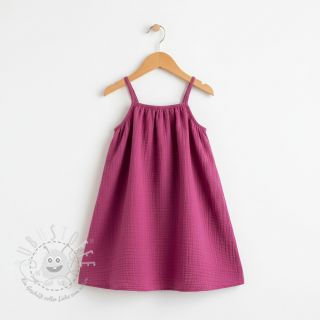 Double gauze/musselin cerise ORGANIC