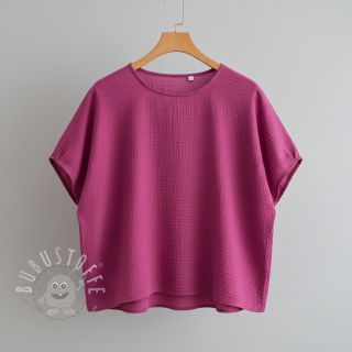 Double gauze/musselin cerise ORGANIC