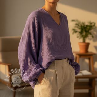 Double gauze/musselin lavender ORGANIC