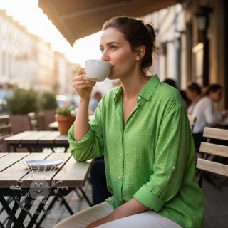 Double gauze/musselin neon lime