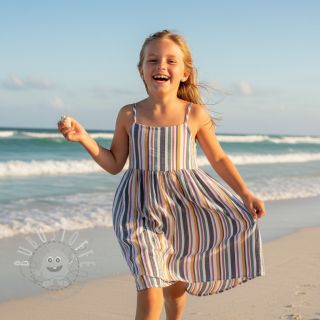 Double gauze/musselin yarn dyed Stripe purple