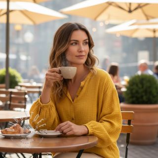 Double gauze/musselin lemon