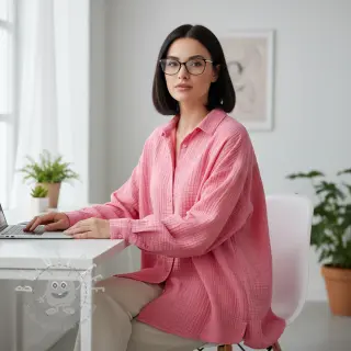 Double gauze/musselin pink ORGANIC