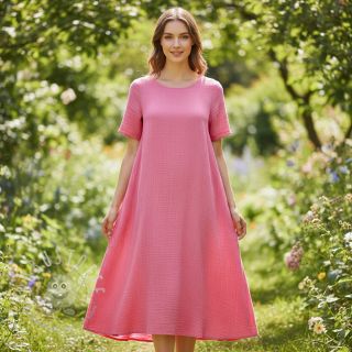 Double gauze/musselin pink ORGANIC