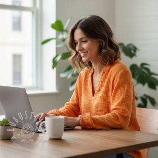 Double gauze/musselin orange