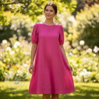 Double gauze/musselin fuchsia