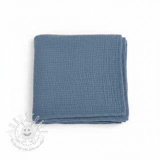 Double gauze/musselin jeans blue