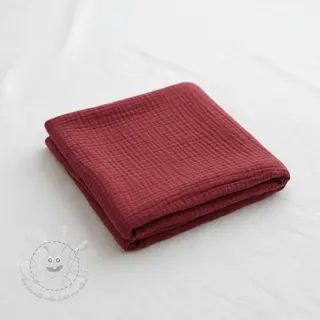 Double gauze/musselin bordeaux