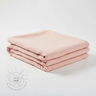 Double gauze/musselin light rose