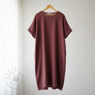 Double gauze/muslin rouge ORGANIC