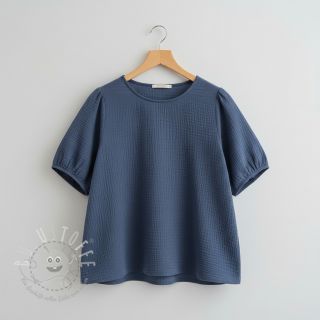 Double gauze/musselin jeans blue ORGANIC