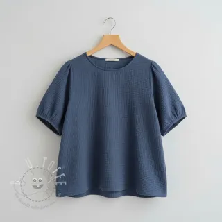 Double gauze/musselin jeans blue ORGANIC