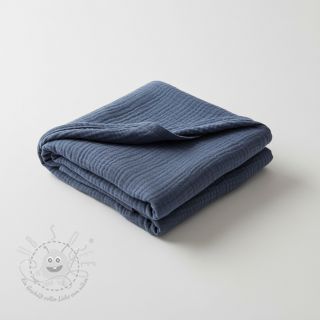 Double gauze/musselin jeans blue ORGANIC