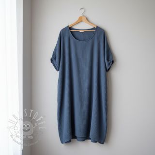 Double gauze/musselin jeans blue ORGANIC