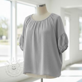 Double gauze/musselin light grey ORGANIC