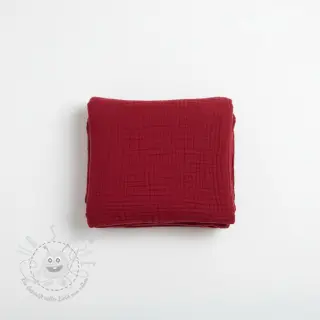 Double gauze/musselin red ORGANIC