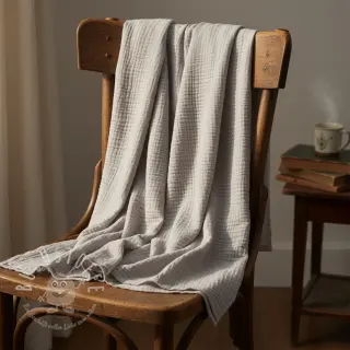 Double gauze/musselin light grey ORGANIC