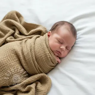 Double gauze/musselin beige ORGANIC