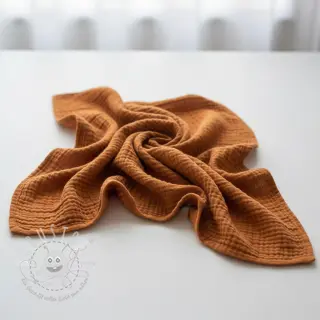 Double gauze/musselin brique ORGANIC