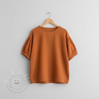 Double gauze/musselin brique ORGANIC