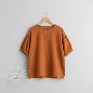 Double gauze/musselin brique ORGANIC