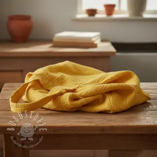 Double gauze/muslin soft yellow ORGANIC
