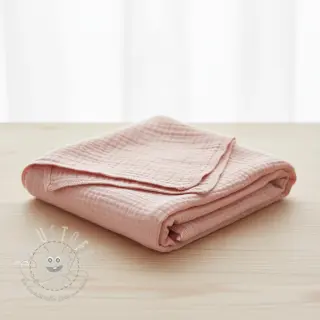 Double gauze/musselin light rose ORGANIC