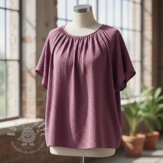 Double gauze/musselin purple ORGANIC