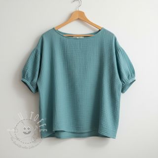 Double gauze/musselin blue shadow ORGANIC