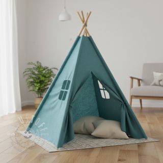 Double gauze/musselin blue shadow ORGANIC