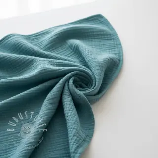 Double gauze/musselin blue shadow ORGANIC