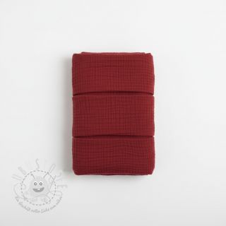 Double gauze/musselin bordeaux ORGANIC