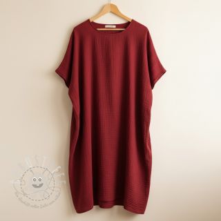 Double gauze/musselin bordeaux ORGANIC