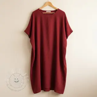 Double gauze/musselin bordeaux ORGANIC