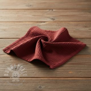 Double gauze/musselin bordeaux ORGANIC