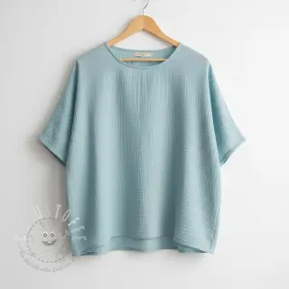 Double gauze/musselin teal ORGANIC