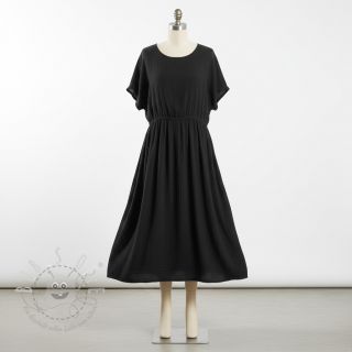 Double gauze/musselin black