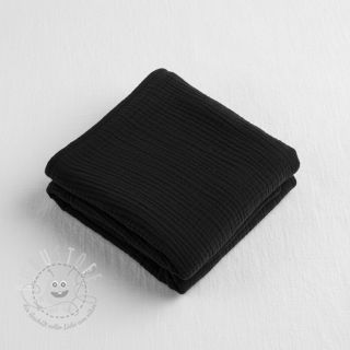 Double gauze/musselin black