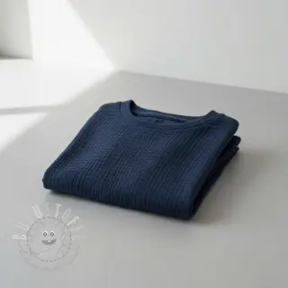 Double gauze/musselin navy