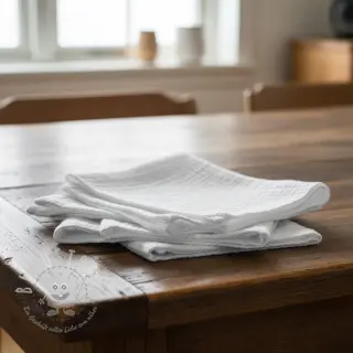 Double gauze/musselin white